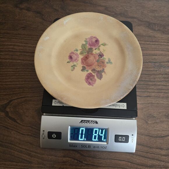 Vintage Lusterware Thompson Aladdin Saucer Plate Pink Rose Pattern Farmhouse 7" - Picture 10 of 10